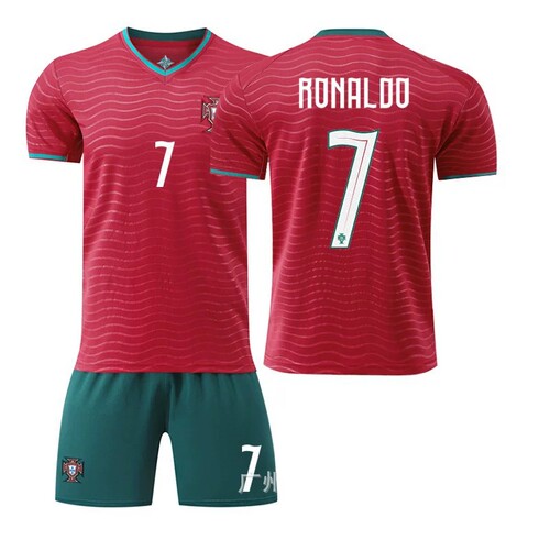 2026世界杯葡萄牙主场球衣国家队7号C罗8号B费速干足球服套装定制