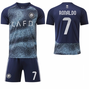 2526利雅得胜利客场球衣7号C罗10马内短袖速干足球服套装定制队服
