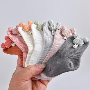 婴儿袜子春秋季 米奇宝宝袜子中短筒新生儿童袜卡通0 6月1 3岁 新款