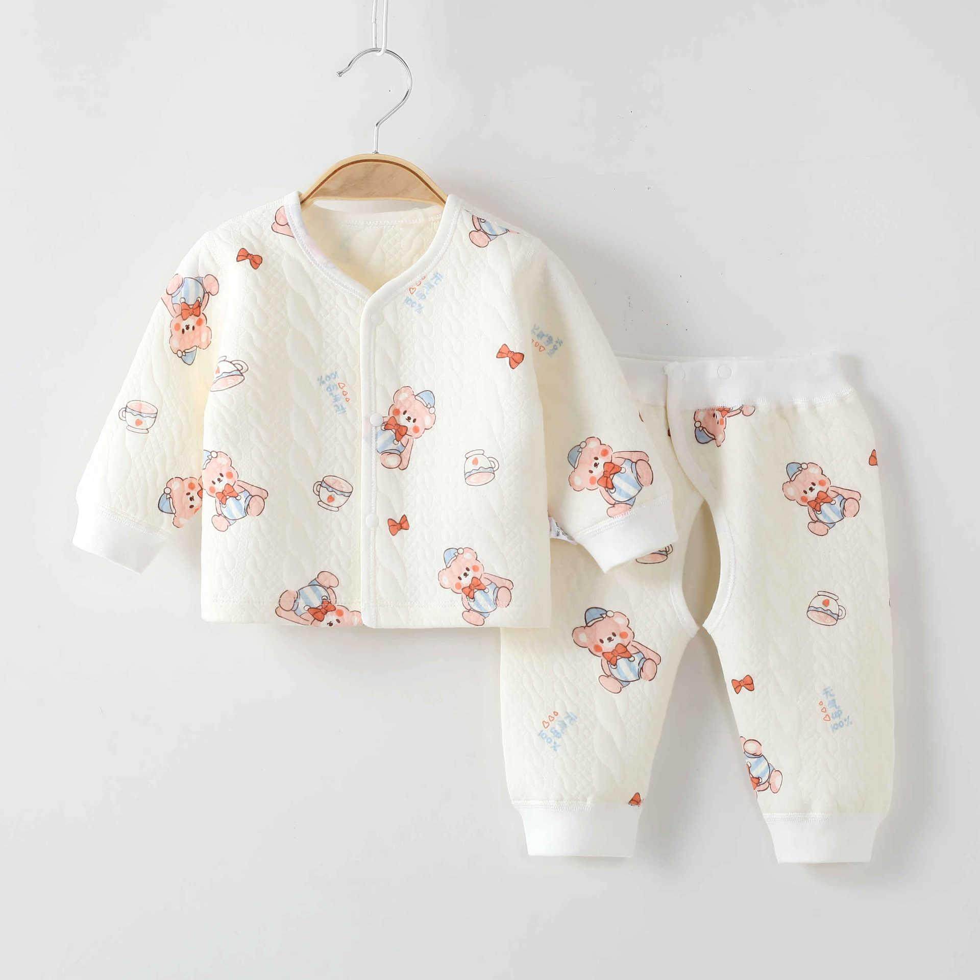 婴儿保暖套装内衣秋冬衣服男女宝宝三层夹棉套装秋衣秋裤加厚睡衣,童装/婴儿装/亲子装,内衣套装,淘宝优惠券,粉丝福利购,淘宝优惠卷