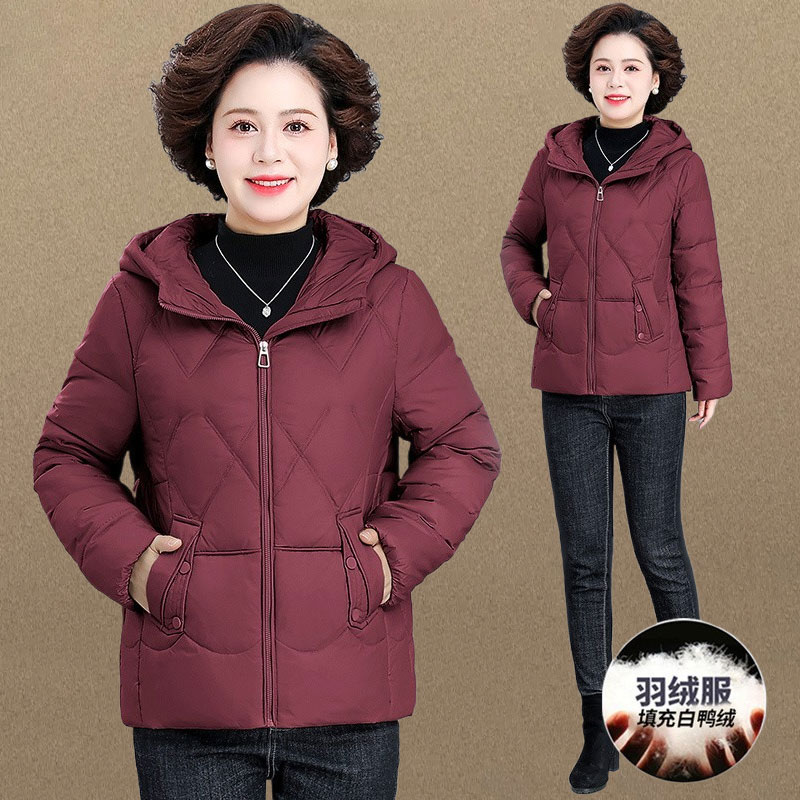 中老年妈妈冬季保暖羽绒服