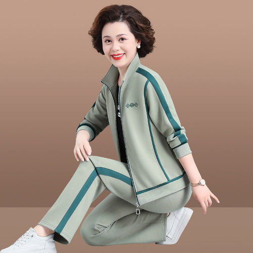 中老年妈妈春装运动服套装