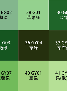 国标GSB自动手喷漆G01苹果绿G03艳绿GY06军车绿07豆蔻绿色金属漆