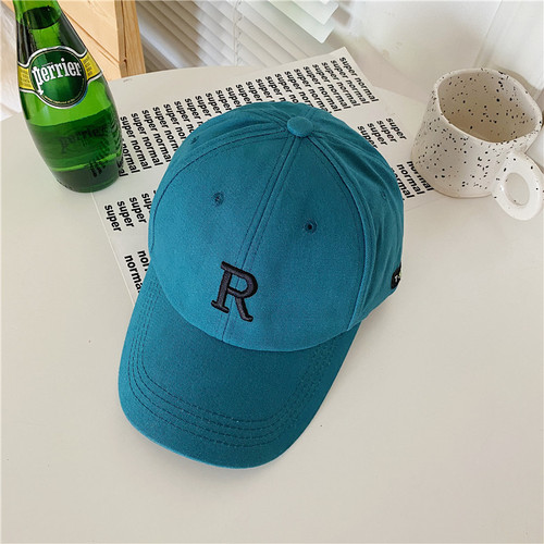 Real shooting without price reduction net red same letter Embroidered Baseball Cap simple and versatile face small cap