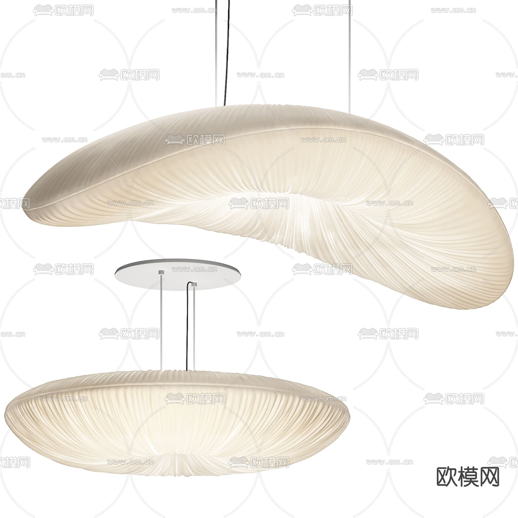 吊灯客厅灯简约现代大气轻奢北欧灯灯饰灯具曲线半圆仿生吊灯