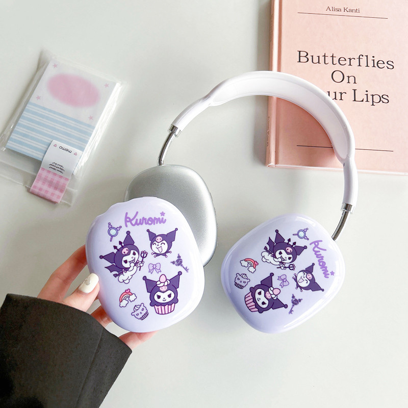 适用于苹果无线蓝牙耳机AirPods Max保护壳头戴式耳罩保护套收纳包硅胶软壳保护盒卡通可爱ins风少女库洛米