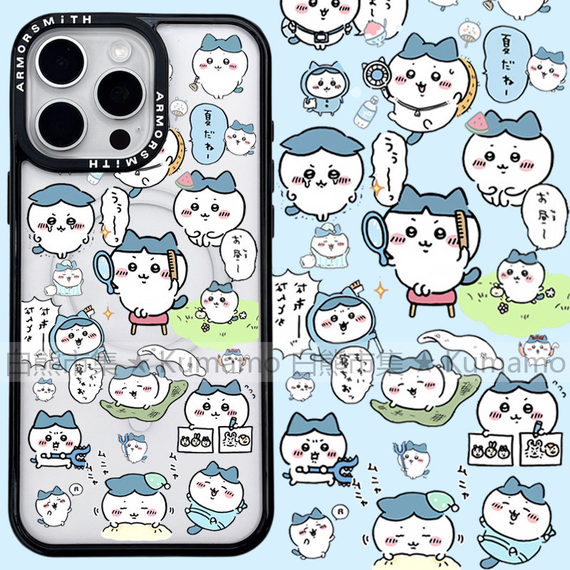 适用iphone16promax苹果16手机壳MagSafe磁吸15支架14吉伊卡哇13小八12潮牌11日系卡通ins无线充电保护套16e