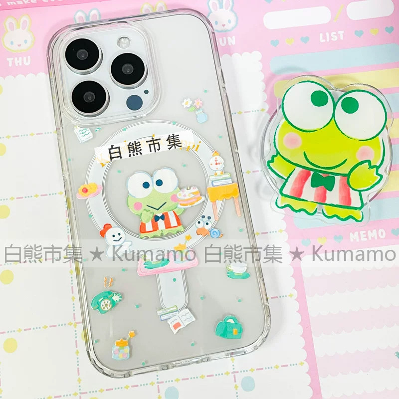 适用iphone17promax苹果17手机壳MagSafe磁吸14支架13透明12洛克比15plus大眼蛙15青蛙17保护套7/8plus/xs/11