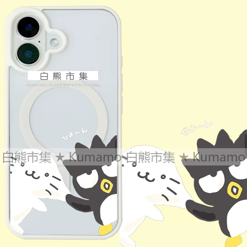 适用iphone17promax苹果17手机壳MagSafe磁吸15支架14透明13XO企鹅25ultra酷企鹅12卡通16保护套16e女7/8plus
