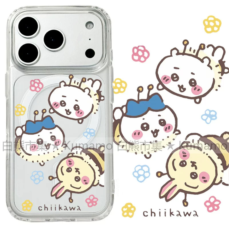 适用iphone17promax苹果16手机壳MagSafe磁吸15支架14透明13蜜蜂吉伊卡哇17卡通25ultra日系少女12保护套16e