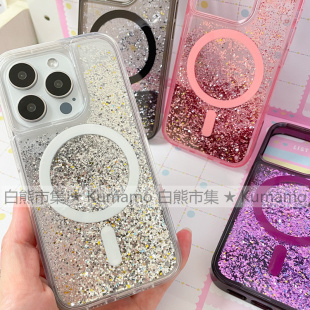 适用iphone17promax手机壳15苹果16磁吸15pro流沙14液体13纯色14pro简约小众梦幻女ins透明无线充电17保护套