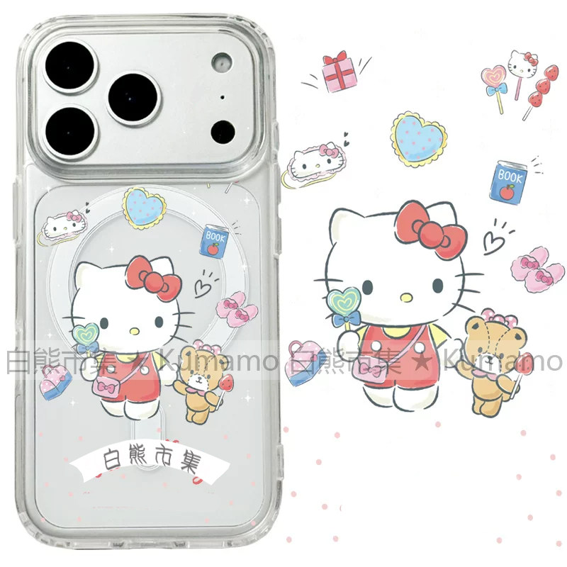 适用iphone17promax苹果17手机壳MagSafe磁吸15支架14透明13可爱16小熊26ultra日系Kitty猫kt猫卡通ins保护套