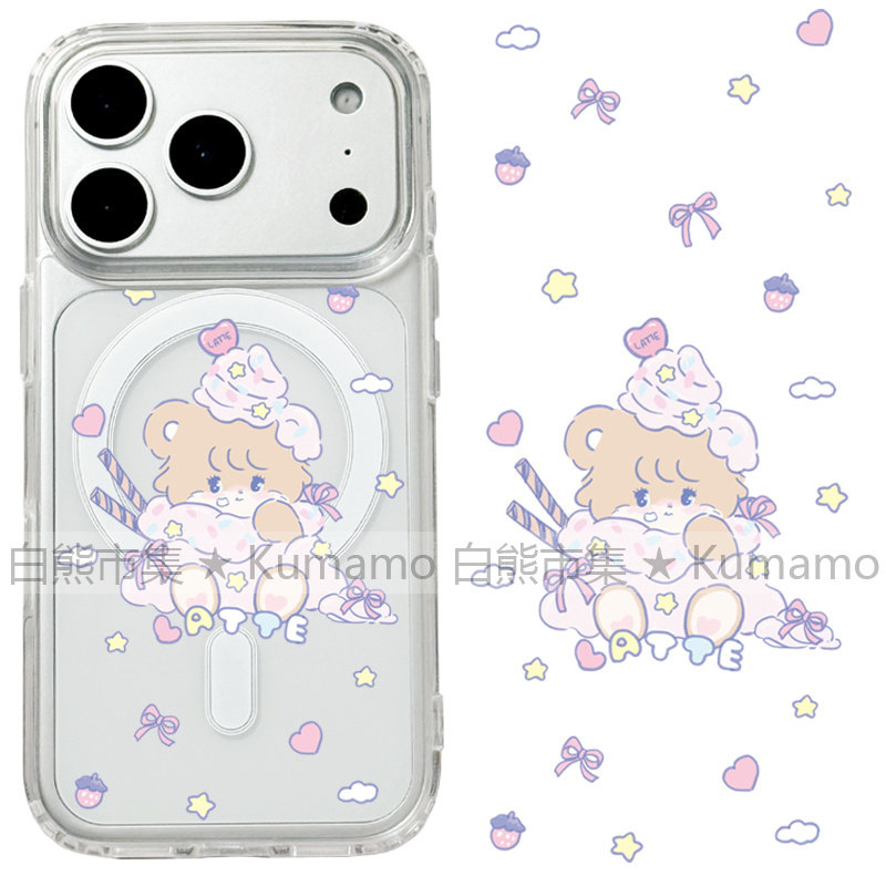 适用iphone17promax苹果16手机壳MagSafe磁吸15支架14透明13雪糕mikko少女17甜品25ultra小猫兔子12保护套16e