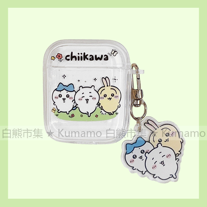 适用苹果无线蓝牙耳机AirPods1/2保护壳pro保护套pro2新3代吉伊卡哇小八乌萨奇吉伊挂件卡通ins风挂件保护套