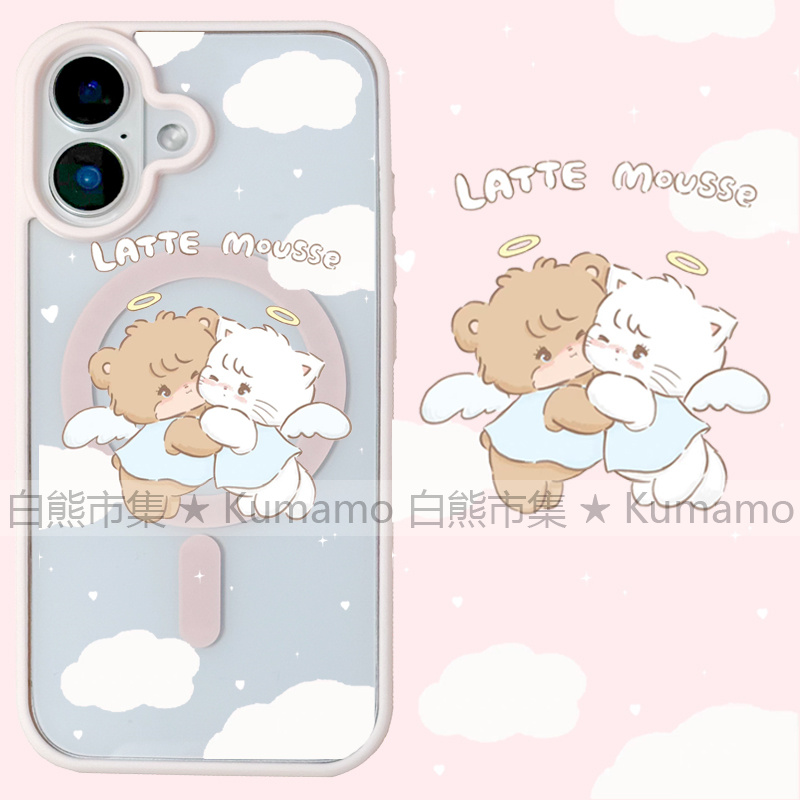 适用iphone17promax苹果17手机壳MagSafe磁吸16支架15透明14天使mikko猫咪25ultra卡通小熊16e可爱13保护套12
