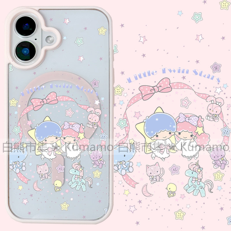 适用iphone17promax苹果17手机壳MagSafe磁吸16支架15透明14双子星25ultra日系卡通16e木马少女13保护套女12