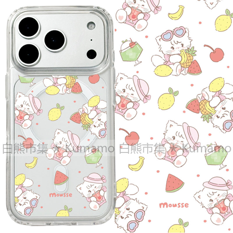 适用iphone17promax苹果16手机壳MagSafe磁吸15支架14透明13水果mikko少女17饮料25ultra小猫兔子12保护套16e