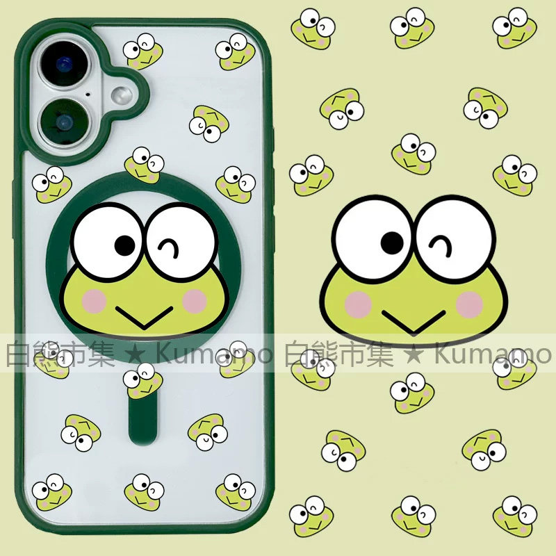 适用iphone17promax苹果16手机壳MagSafe磁吸15支架14透明13大眼蛙25ultra青蛙12洛克比17女16e保护套7/8plus