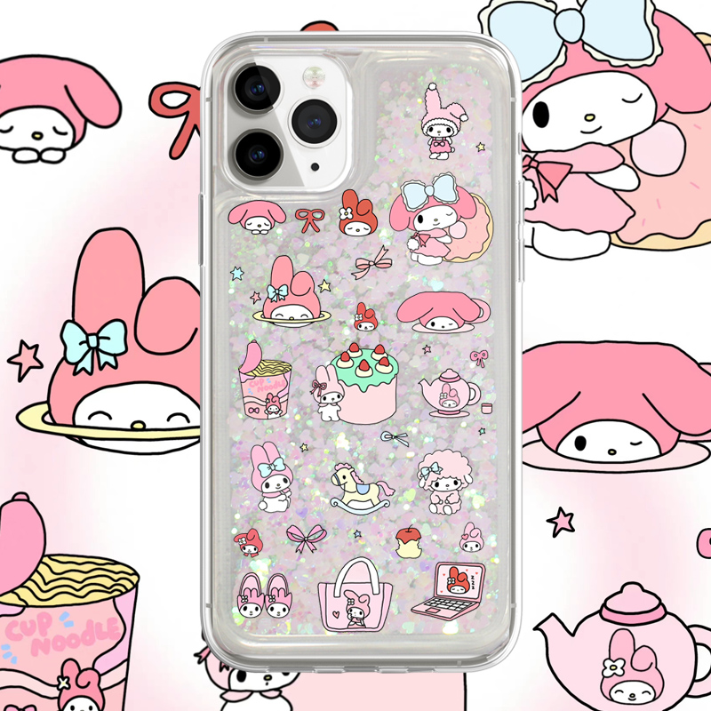 适用iphone15promax手机壳苹果15三星23ultra小米13华为oppovivo保护套软14流沙12园游会美乐蒂卡通可爱少女