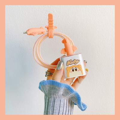 星之卡比充电器保护套苹果数据线