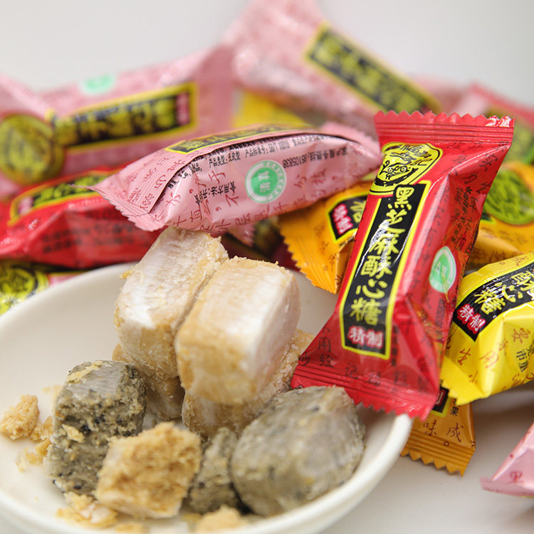 徐福记酥心糖花生芝麻酥糖块散装称500g结婚礼喜庆宴喜糖果