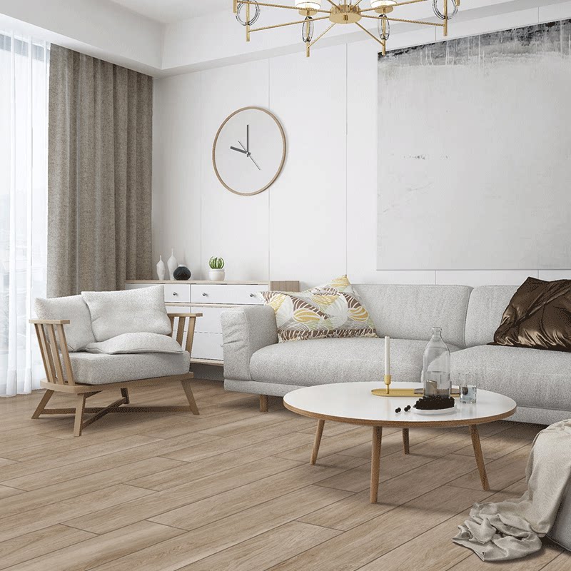 佛山高品质全瓷直边客厅房间卧室地砖木纹地板砖仿木瓷砖200x1000