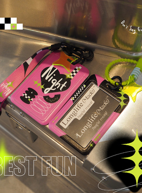 原创设计个性时尚结实超酷挂脖苹果安卓手绳手机卡套工作证挂绳