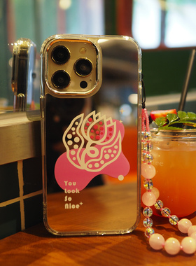 BESTFUN原创设计适用16promax手机壳补妆镜苹果15promax镜面14pro手机壳