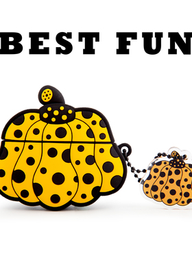 BESTFUN原创草间弥生南瓜苹果airpods pro2耳机壳 airpods 2/3/4代硅胶保护壳