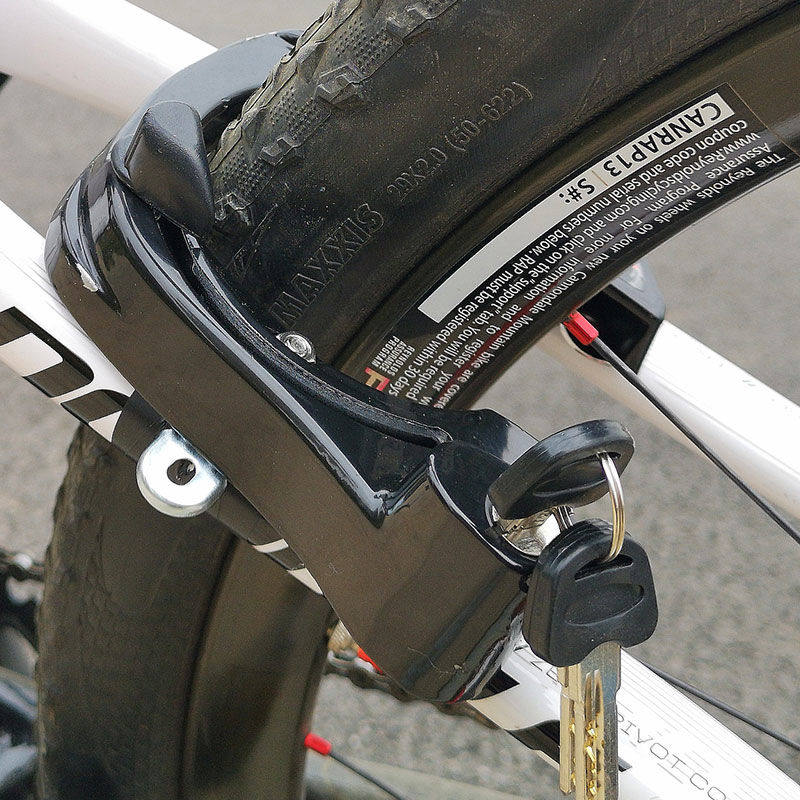 优质日本款机械钥匙自行车马蹄锁山地车通勤车公路车固定防盗锁