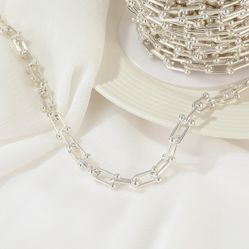 COPPER FERRY S COLOR PRESERVATION U-SHAPED CHAIN EUROPEAN AND AMERICAN STYLE CHAIN HANDMADE NECKLACE DIY MATERIAL BRACELET EARRINGS JEWELRY LOOSE CHAIN
