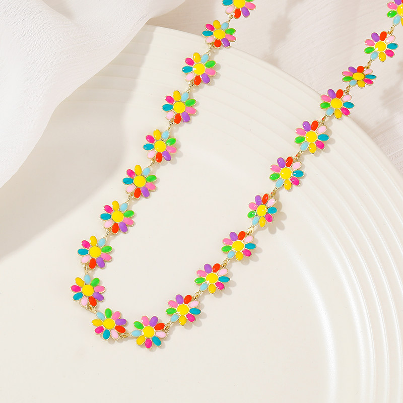 COLOR DROP GLAZE MULTI-COLOR DAISY CHAIN COLOR-RETAINING 14K GOLD-FILLED CHAIN NECKLACE BRACELET MATERIAL DIY JEWELRY ACCESSORIES