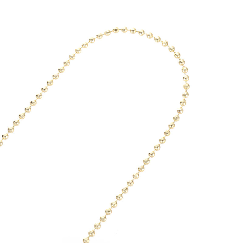 14K GOLD-FILLED COLOR-RETAINING LASER BEAD CHAIN 2.5MM BEAD CHAIN HANDMADE DIY NECKLACE MATERIAL BRACELET JEWELRY ACCESSORIES