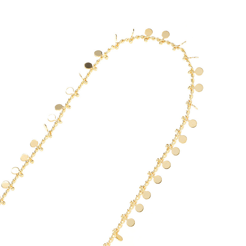 COPPER PACKAGE 14K REAL GOLD COLOR CLIP LOVE ROUND HANDMADE CHAIN NECKLACE ACCESSORIES BRACELET MATERIAL HANDMADE DIY LOOSE CHAIN