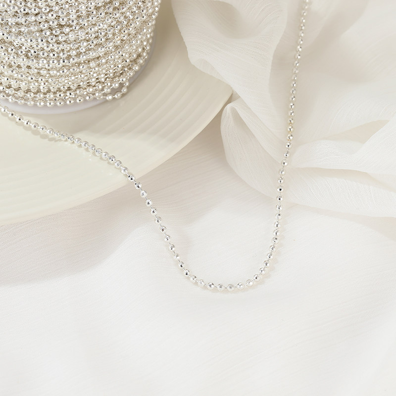 TONGDU S  COLOR-RETAINING LASER BEAD CHAIN BEAD CHAIN HANDMADE DIY NECKLACE MATERIAL BRACELET JEWELRY ACCESSORIES