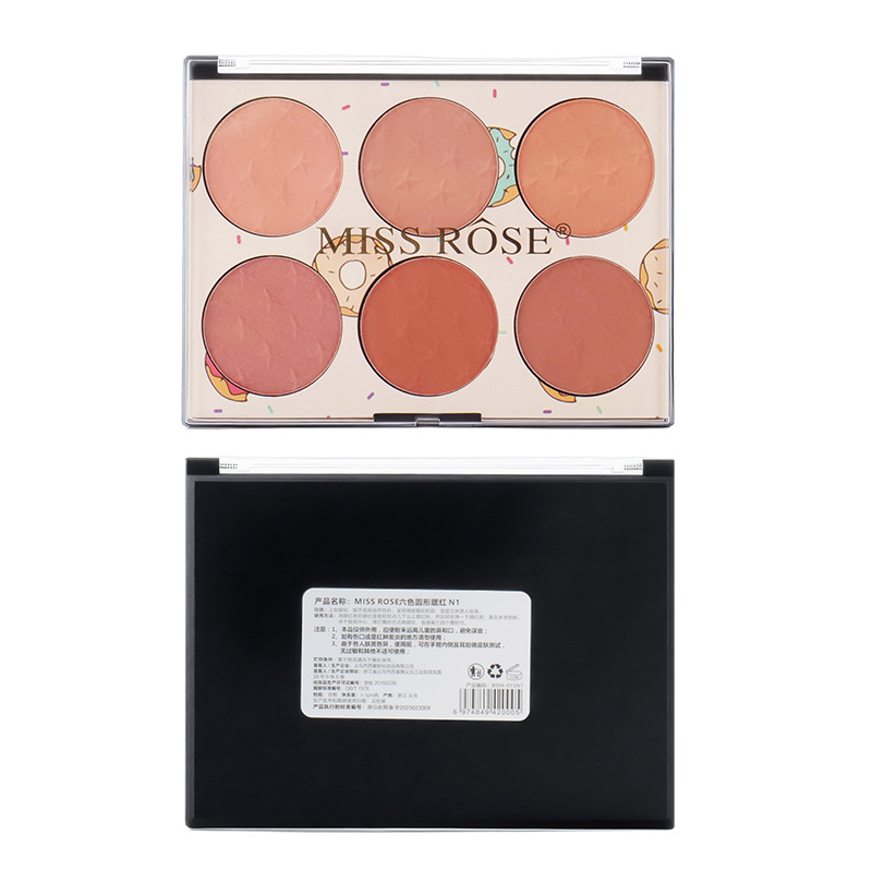 MISSROSE热卖百搭眼影盘6色靓丽高级感少女眼影修容腮红盘MISROSE