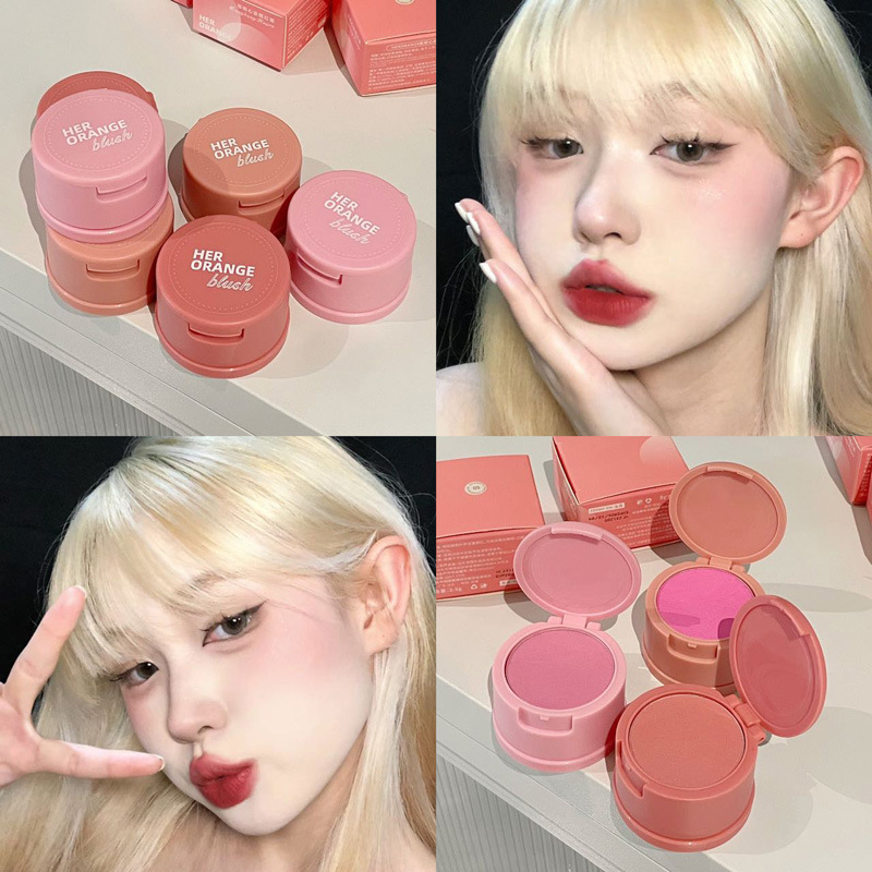 HERORANGE嘭嘭心动腮红膏哑光雾面提气色显嫩韩系嫩妹胭脂HERANGE