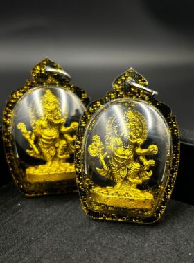 泰牌  象神庙出立尊金色象申吊坠真品带卡支持泰国工艺品吊坠