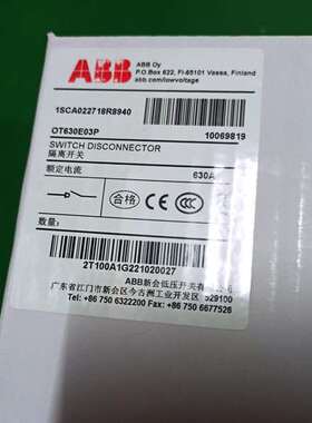 {议价}ABB隔离开关OT630E03P