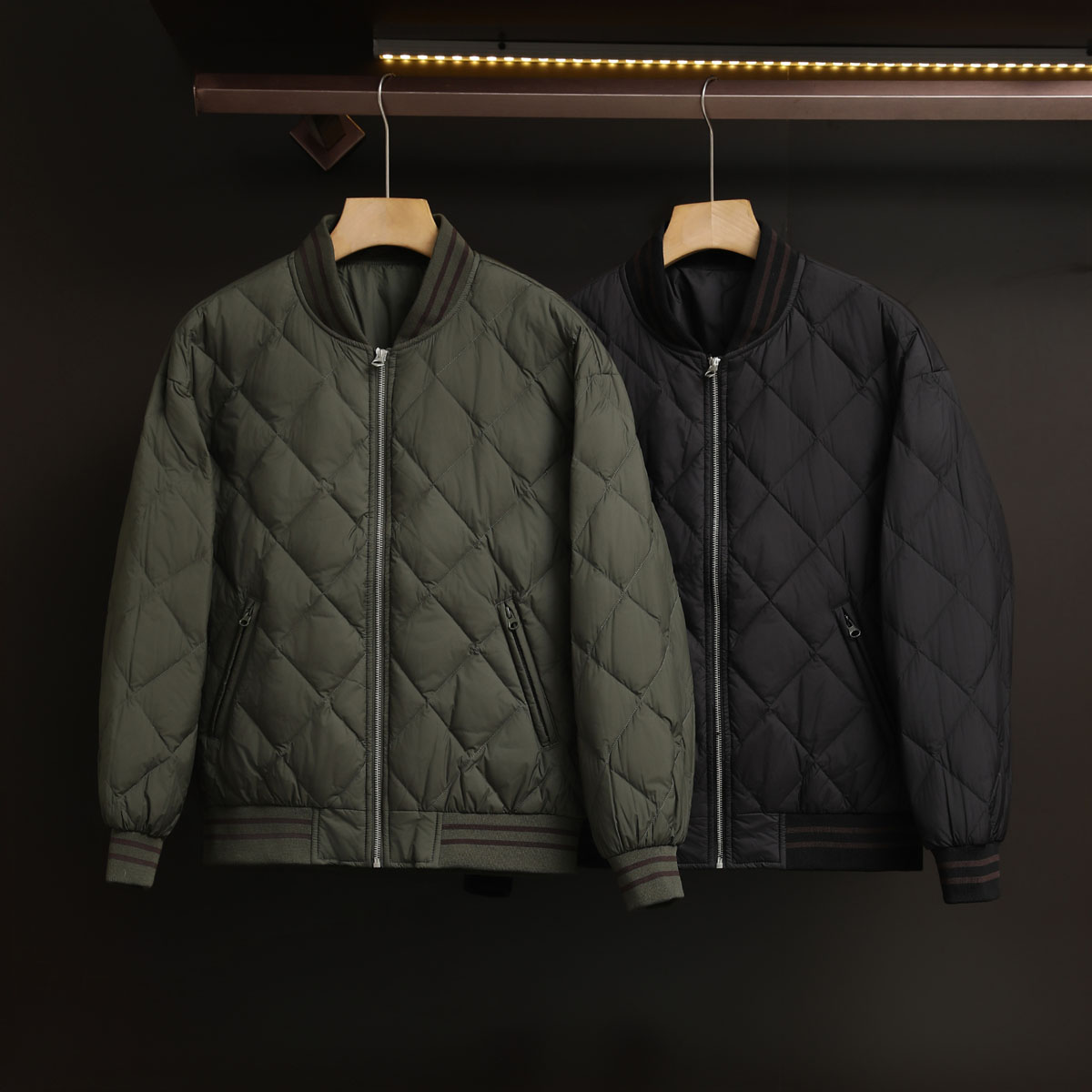 冬季休闲90白鸭绒羽绒服男飞行员服羽绒夹克外套男装工装3226-987