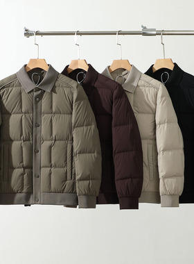 轻盈保暖！90鸭绒外贸男士冬季商务休闲保暖羽绒服夹克5076-25768