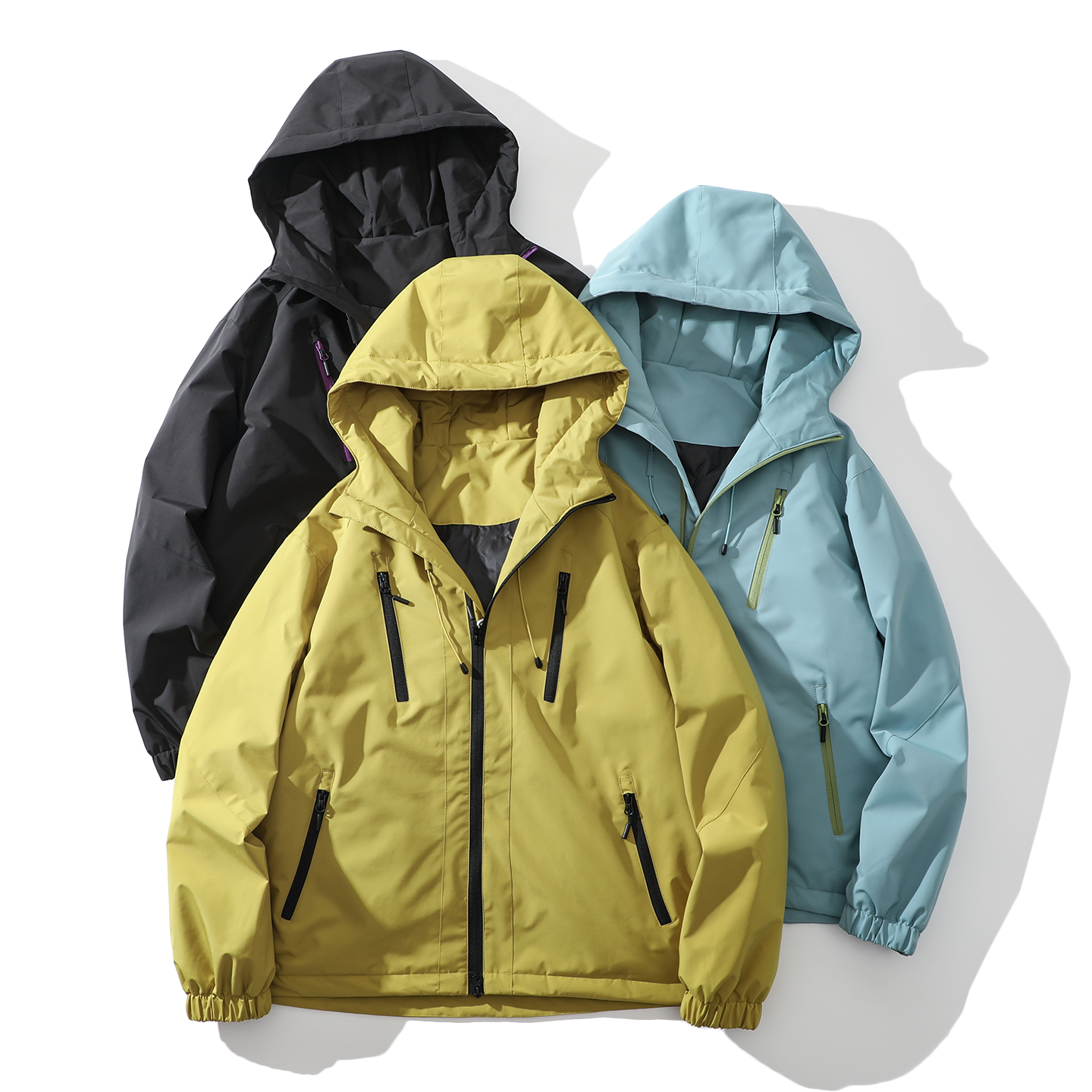 户外高端保暖冲锋衣羽绒服男女休闲运动夹克连帽情侣款5076-YR26