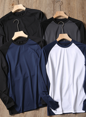 【130g轻量化 速干T恤】男士打底排汗健身圆领运动长袖5680-22245