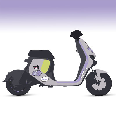 防水库洛米主体车贴个性拉花