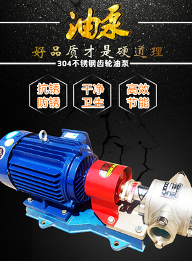 KCB齿轮泵不锈钢304食品级抽油泵单相220V自吸油泵三相380V耐高温