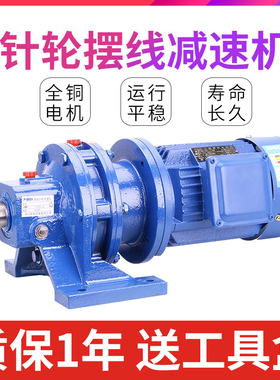 摆线针轮减速机三相380V国标行星降速提升搅拌机BWY/BWD铜芯电机