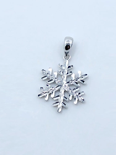 Платиновая подвеска, ожерелье, ювелирное украшение, платина 950 пробы, со снежинками, подарок на день рождения, (в наличии на складе)