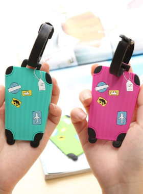 新款旅行出差硅胶行李牌个性形状软胶行李箱托运吊牌登机牌挂牌