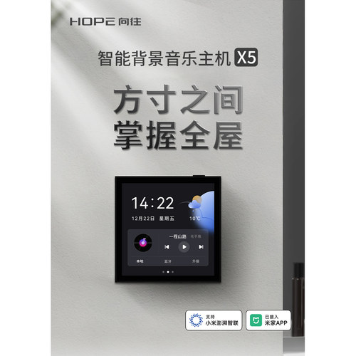 HOPE/向往X5智能家庭背景音乐主机系统套装吸顶喇叭86型吊顶天花