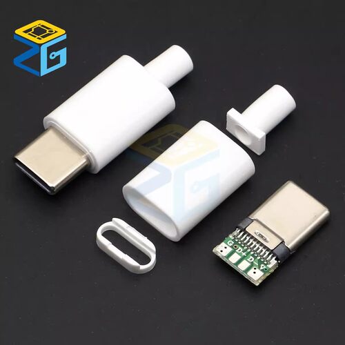 TYPE-C公头 带外壳 USB 带板焊线式接口 DIY插头 数据线手机维修